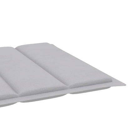 Espreguiçadeiras 2 pcs com almofadão cinzento teca maciça