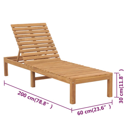 Espreguiçadeiras 2 pcs madeira de teca maciça