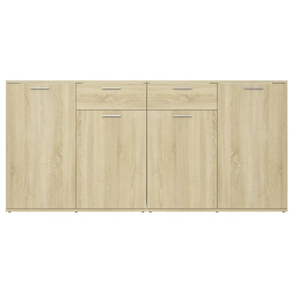 Aparador 160x36x75 cm contraplacado cor carvalho sonoma