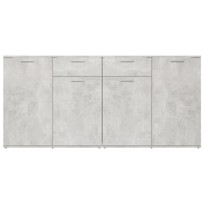 Aparador 160x36x75 cm contraplacado cinzento cimento