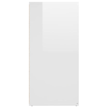 Aparador 160x36x75 cm contraplacado branco brilhante