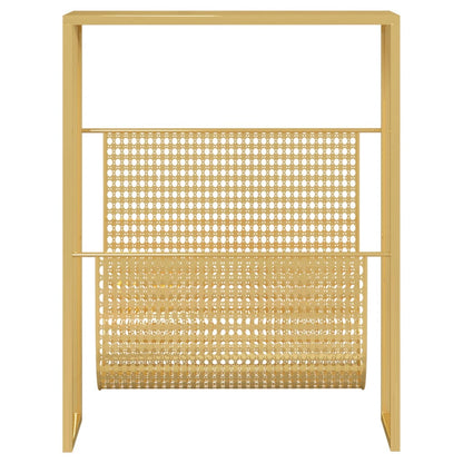 Suporte de revistas 35x15x45 cm aço dourado