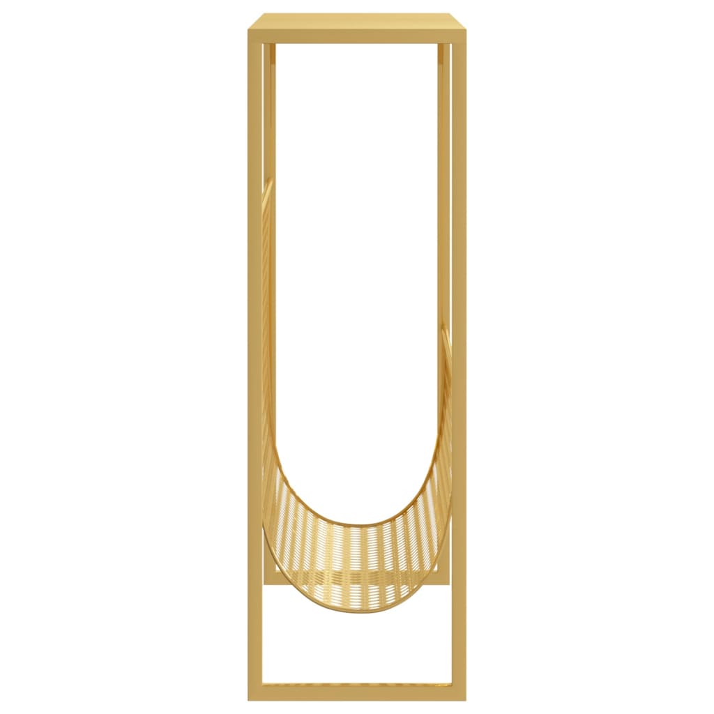 Suporte de revistas 35x15x45 cm aço dourado