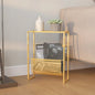 Suporte de revistas 35x15x45 cm aço dourado