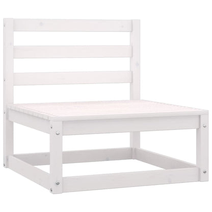Sofá de 4 lugares para jardim pinho maciço branco