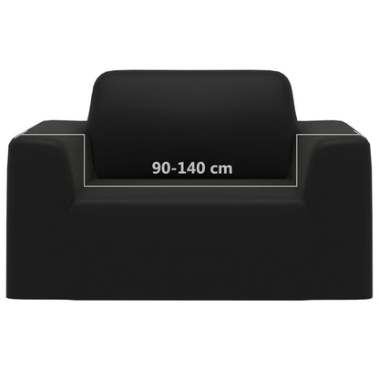 Capa para sofá elástica jersey de poliéster preto
