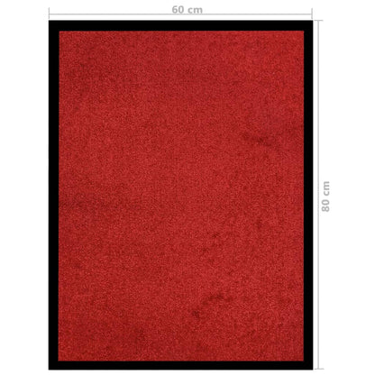 Tapete de porta 60x80 cm vermelho