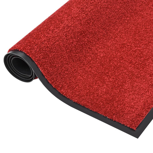 Tapete de porta 80x120 cm vermelho