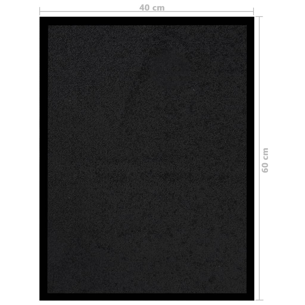 Tapete de porta 40x60 cm preto