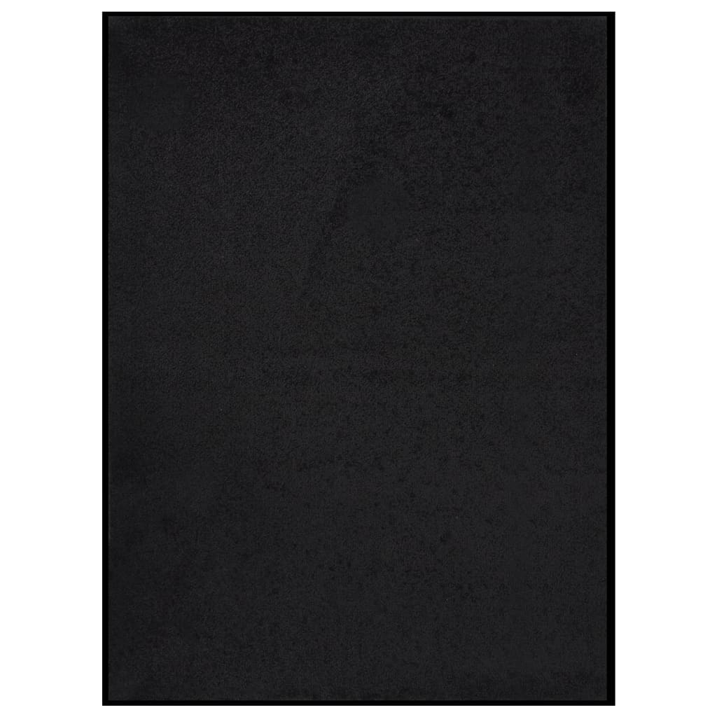 Tapete de porta 60x80 cm preto