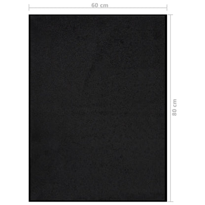 Tapete de porta 60x80 cm preto