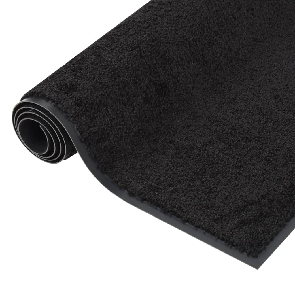 Tapete de porta 80x120 cm preto