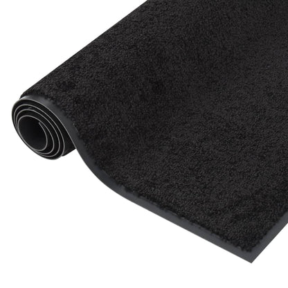 Tapete de porta 80x120 cm preto