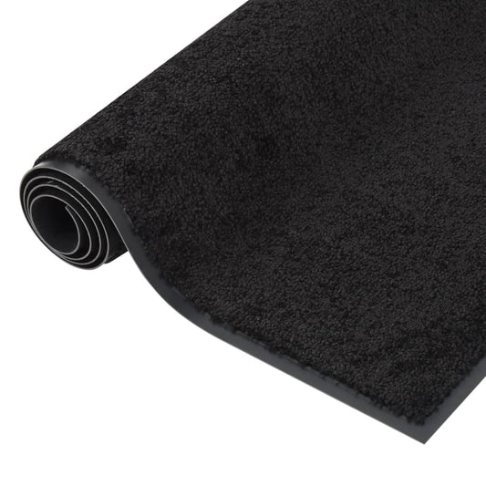 Tapete de porta 80x120 cm preto