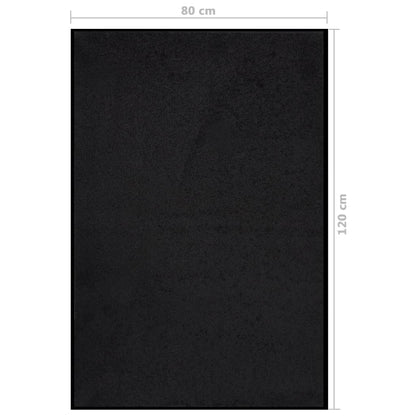 Tapete de porta 80x120 cm preto