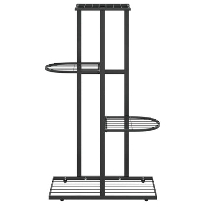 Suporte de vasos c/ 4 prateleiras 43x22x76 cm metal preto