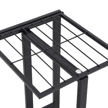 Suporte de vasos c/ 4 prateleiras 43x22x76 cm metal preto