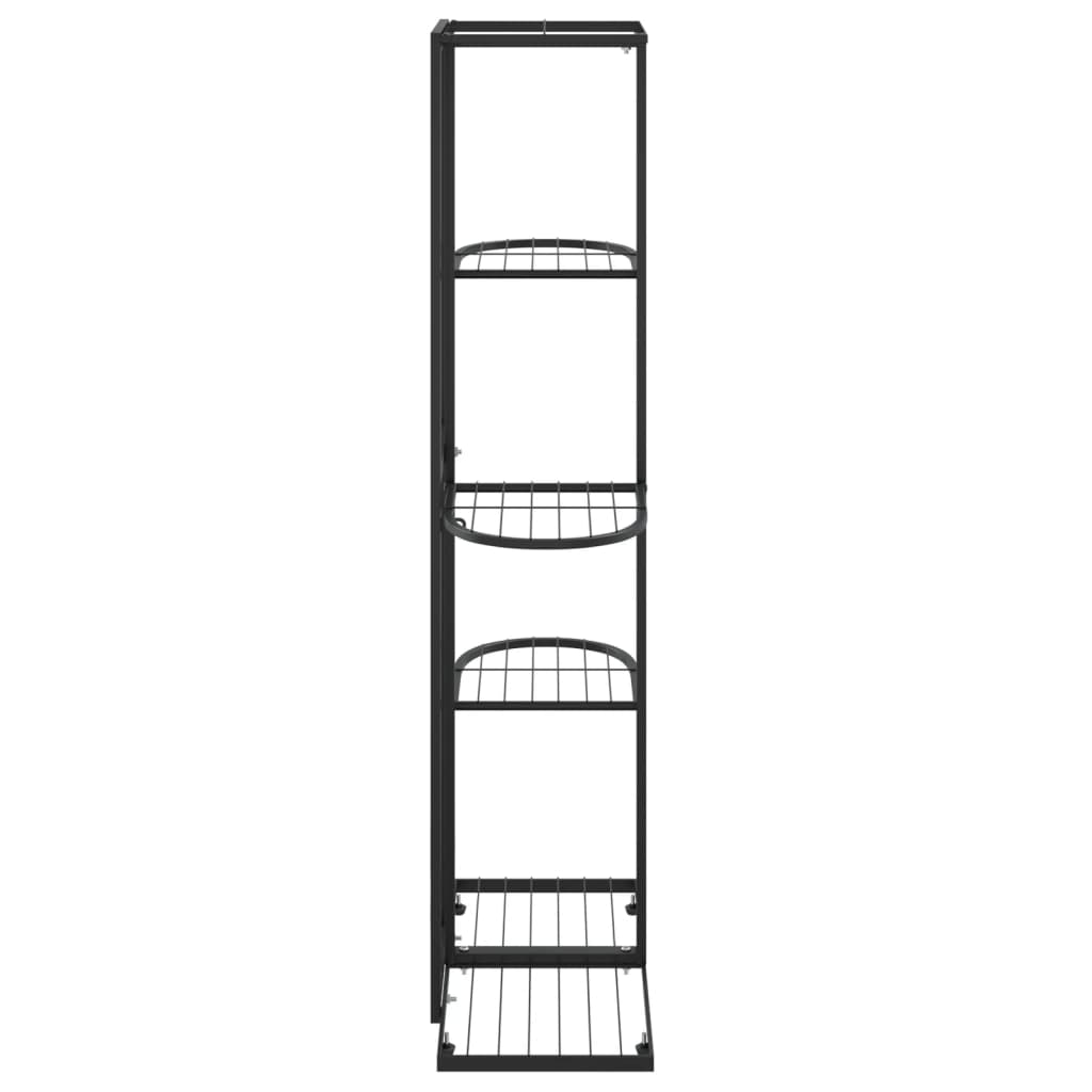 Suporte de vasos c/ 5 prateleiras 43x22x98 cm metal preto