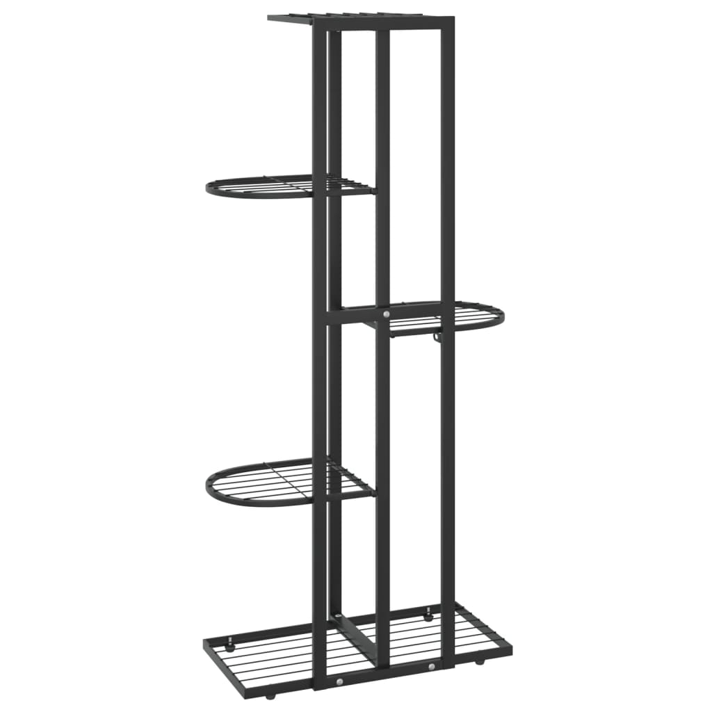 Suporte de vasos c/ 5 prateleiras 43x22x98 cm metal preto