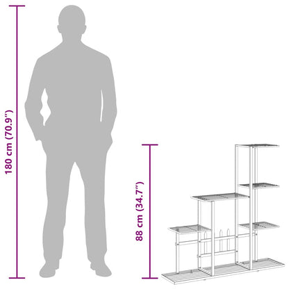 Suporte de vasos 94,5x25x88 cm metal preto