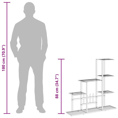Suporte de vasos 94,5x25x88 cm metal branco