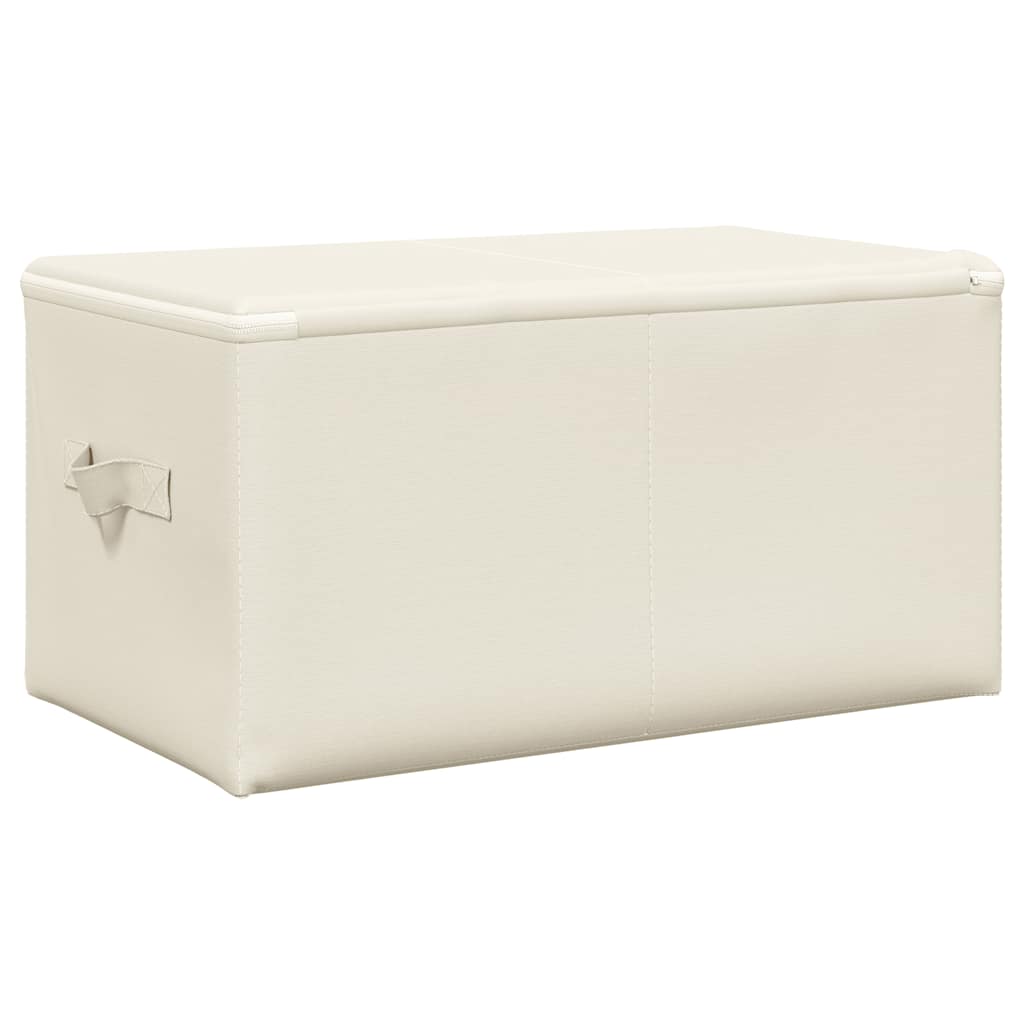 Caixas de arrumação 2 pcs 43x34x23 cm tecido creme