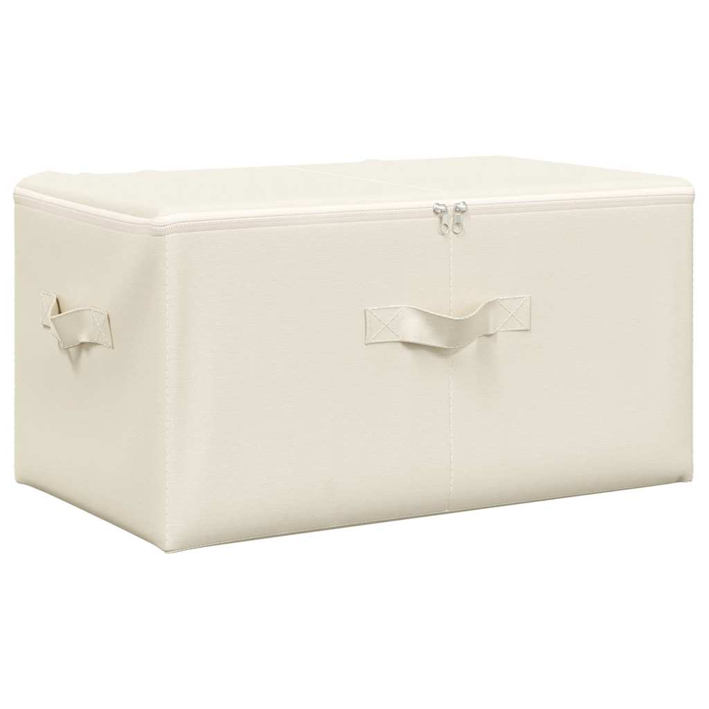 Caixas de arrumação 2 pcs 43x34x23 cm tecido creme