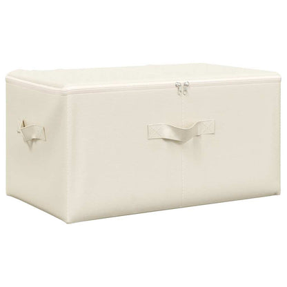 Caixas de arrumação 2 pcs 43x34x23 cm tecido creme