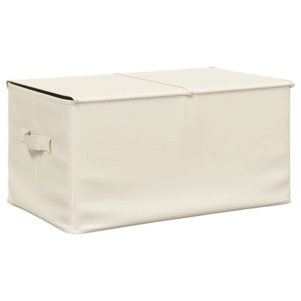 Caixa de arrumação 50x30x25 cm tecido cor creme