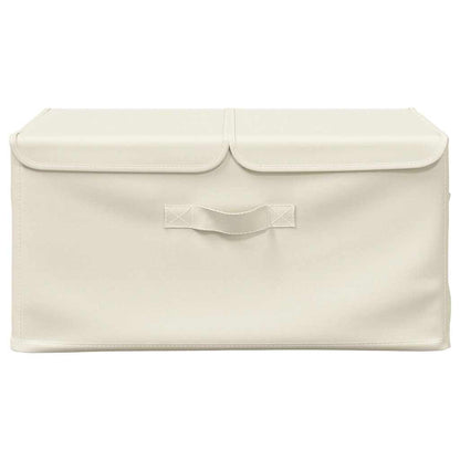 Caixas de arrumação 2 pcs 50x30x25 cm tecido creme
