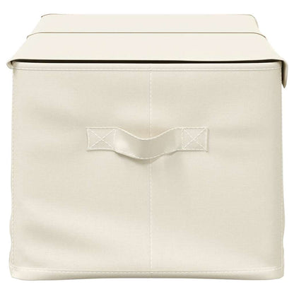 Caixas de arrumação 2 pcs 50x30x25 cm tecido creme