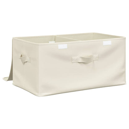 Caixas de arrumação 2 pcs 50x30x25 cm tecido creme