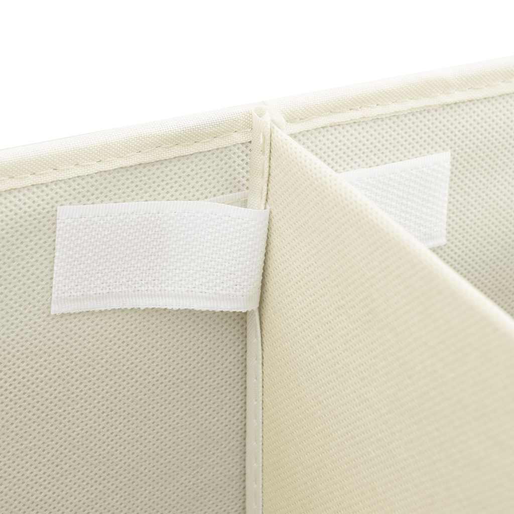 Caixas de arrumação 2 pcs 50x30x25 cm tecido creme