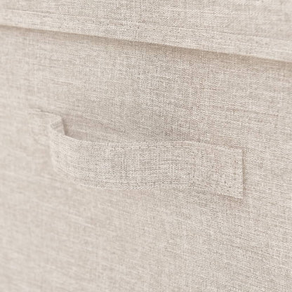 Conjunto caixas de arrumação empilháveis 3 pcs tecido cor creme