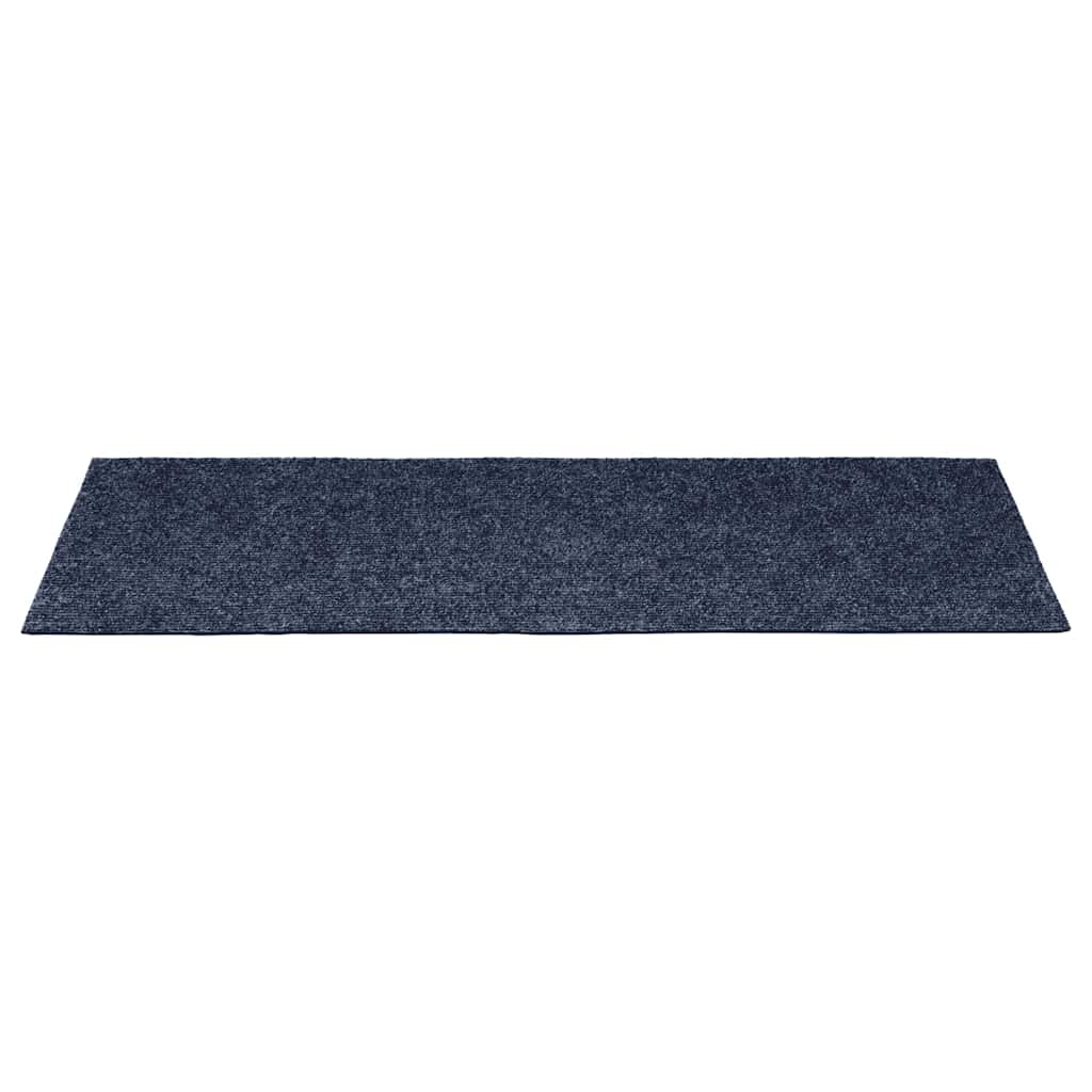 Tapetes de escada autoadesivos 15 peças 60x25 cm cinza azul retangular