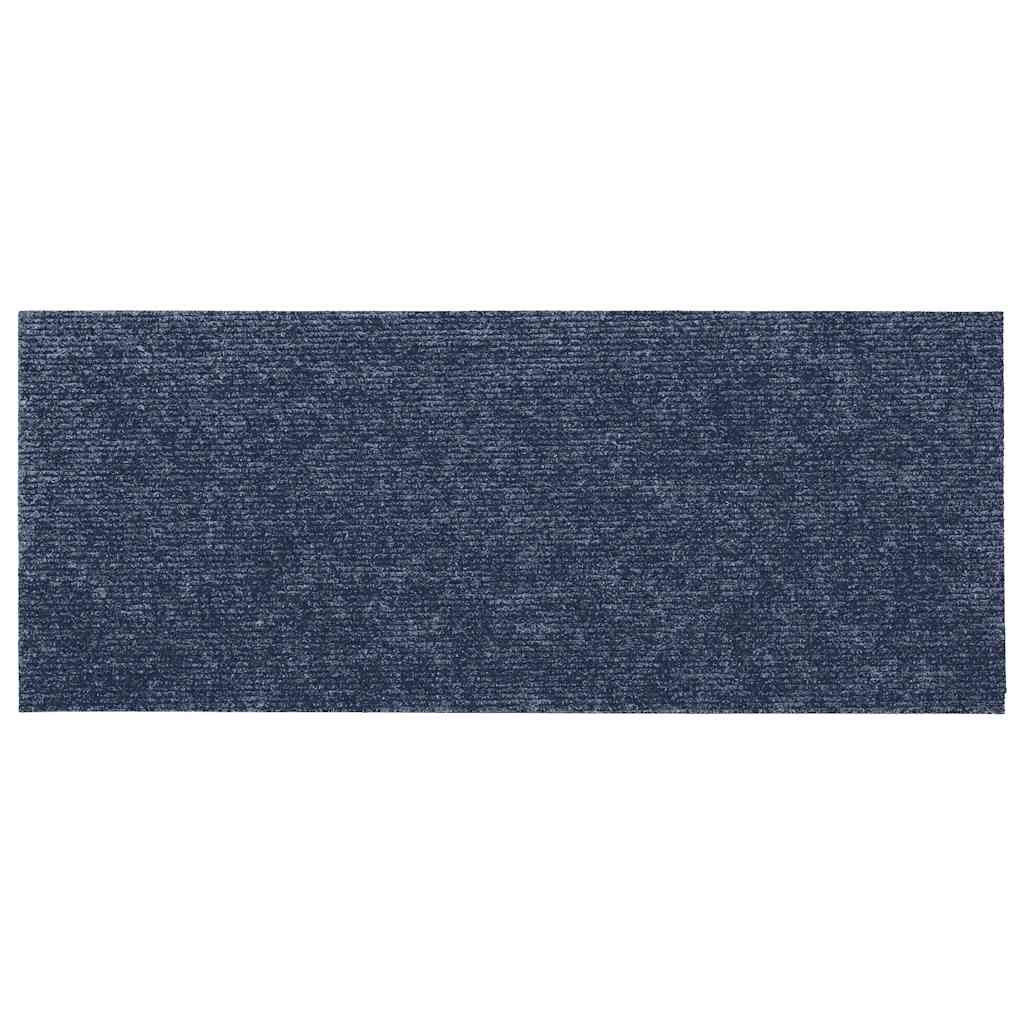 Tapetes de escada autoadesivos 15 peças 60x25 cm cinza azul retangular