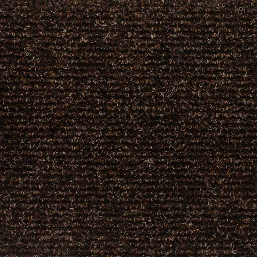 Tapetes de escada autoadesivos 15 peças 76x20 cm marrom retangular