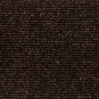 Tapetes de escada autoadesivos 15 peças 76x20 cm marrom retangular