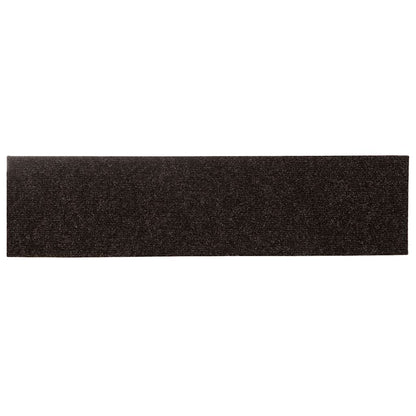 Tapetes de escada autoadesivos 15 peças 76x20 cm marrom escuro retangulares