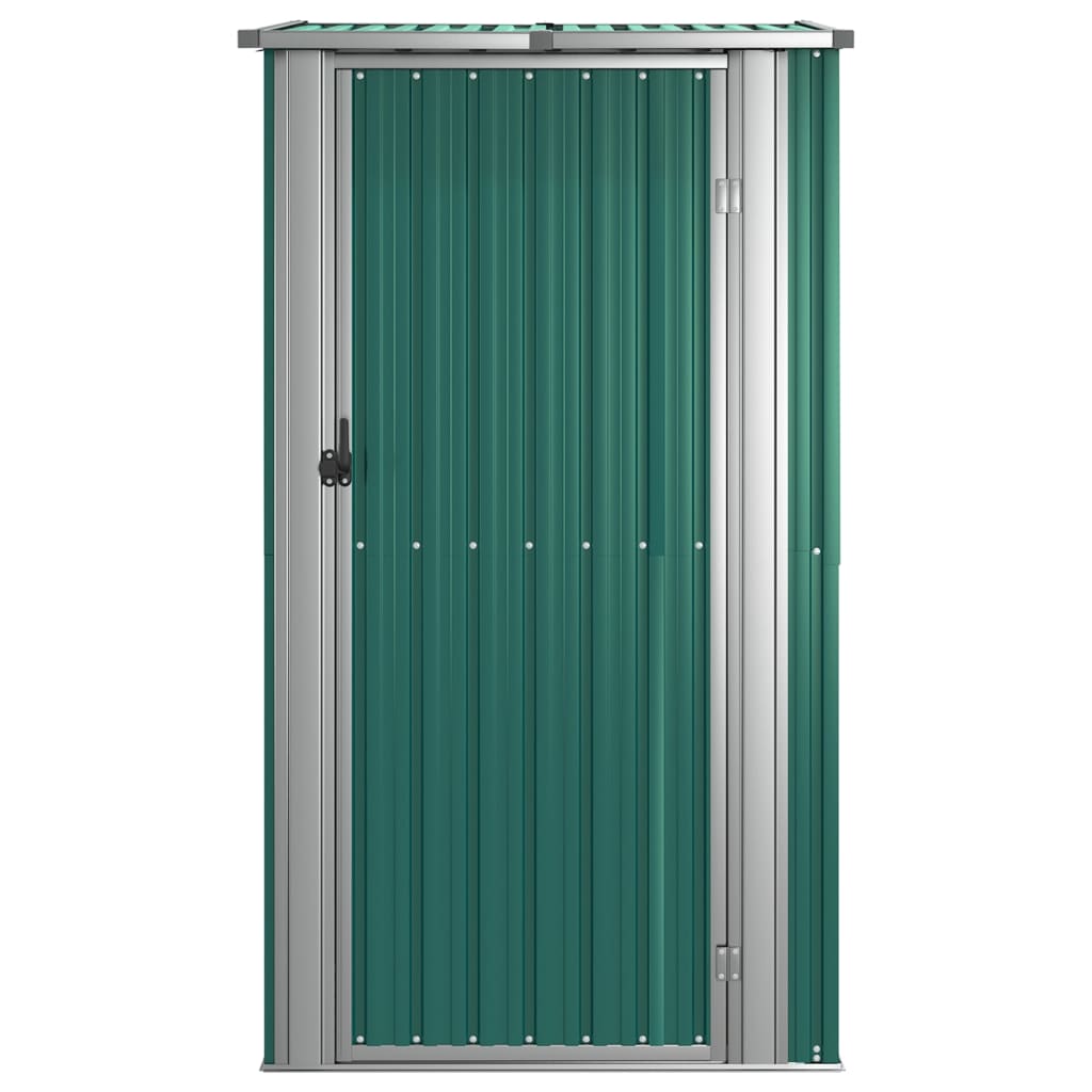 Abrigo de jardim verde 118,5x97x209,5 cm aço galvanizado
