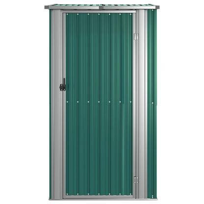 Abrigo de jardim verde 118,5x97x209,5 cm aço galvanizado
