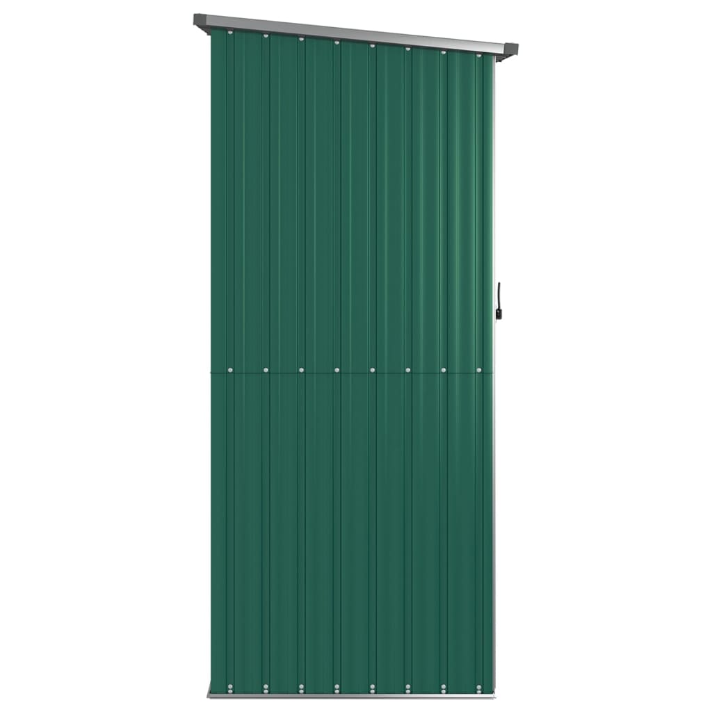 Abrigo de jardim verde 118,5x97x209,5 cm aço galvanizado
