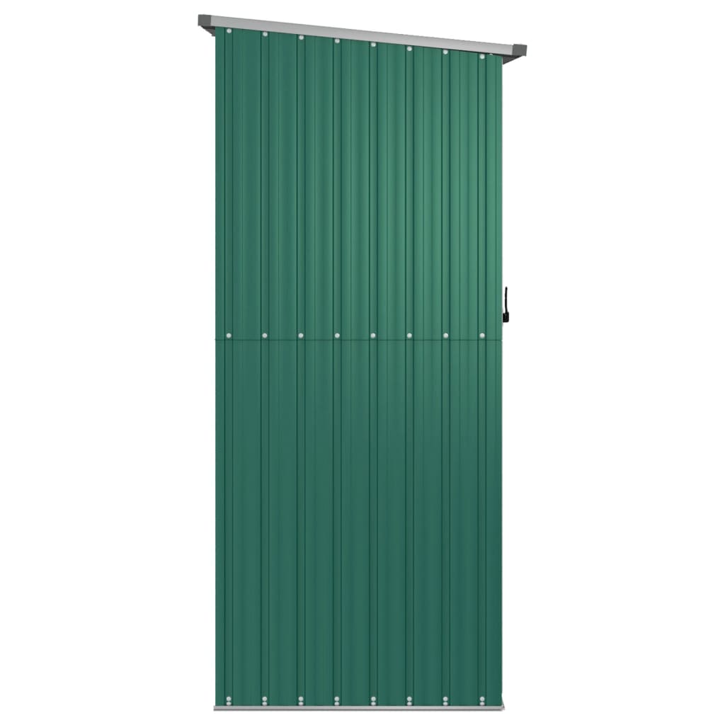 Abrigo de jardim verde 180,5x97x209,5 cm aço galvanizado