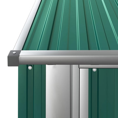Abrigo de jardim verde 180,5x97x209,5 cm aço galvanizado