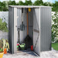 Abrigo de jardim 180,5x97x209,5 cm aço galvanizado cinzento