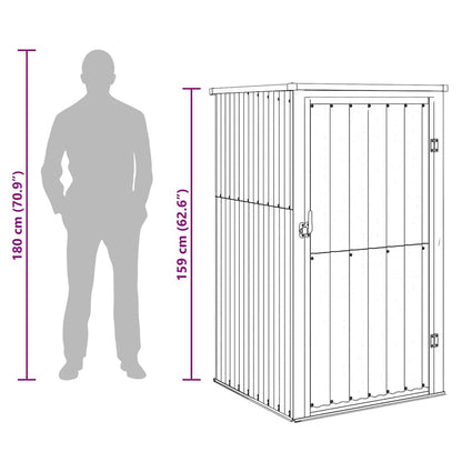 Abrigo p/ ferramentas jardim 88x89x161cm aço galvanizado cinza