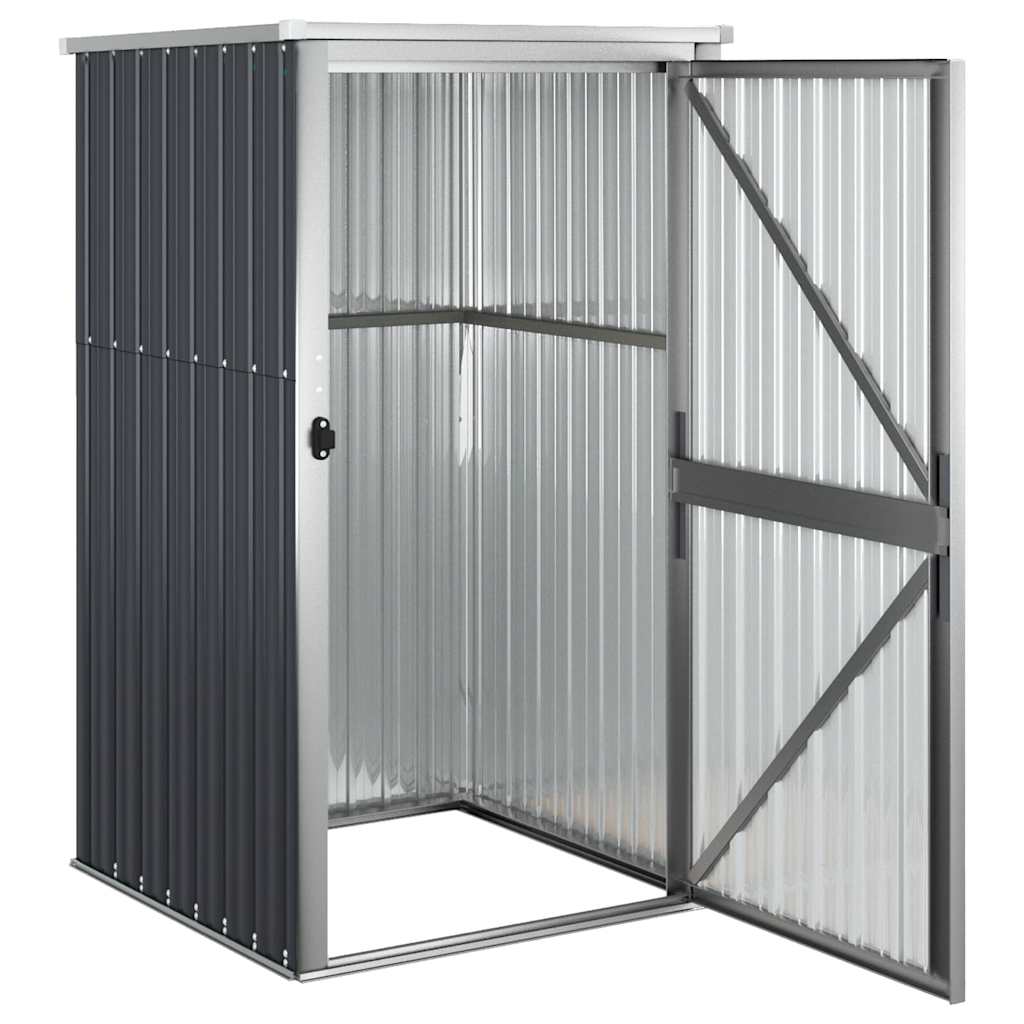 Abrigo ferramentas jardim 88x89x161cm aço galvanizado antracite