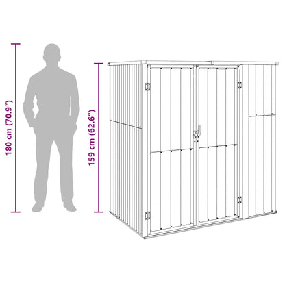 Abrigo p/ ferramentas jardim 161x89x161cm aço galvanizado verde