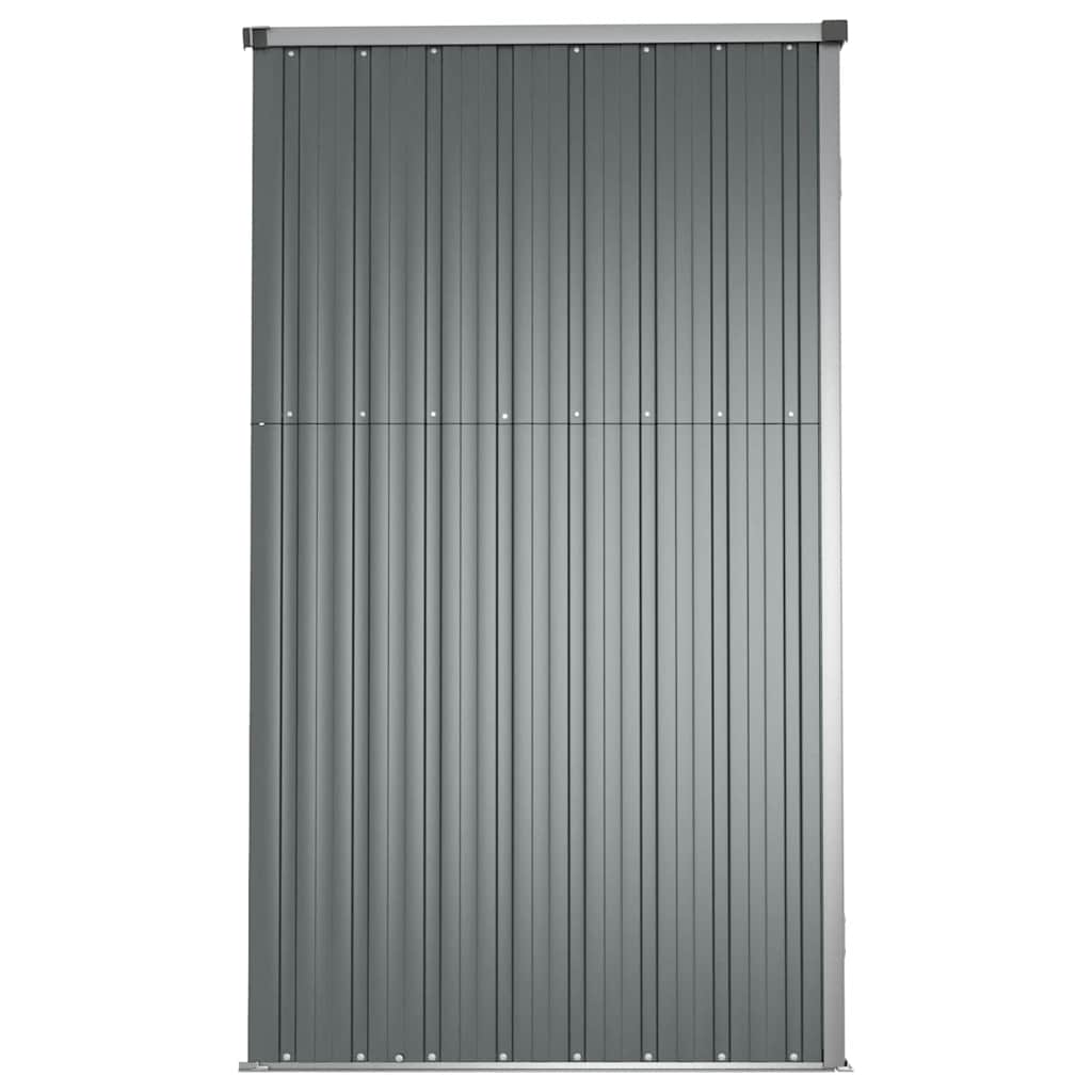 Abrigo p/ ferramentas jardim 161x89x161cm aço galvanizado cinza