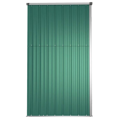 Abrigo p/ ferramentas jardim 225x89x161cm aço galvanizado verde